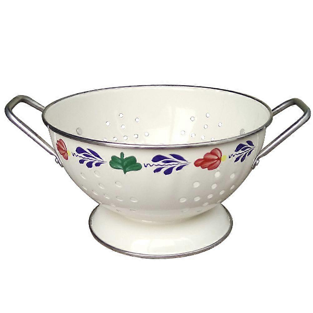 Home Use Fruit Storage Dish Double Handle Fruit Tray With Drain Hole Decorative Fruit Plate