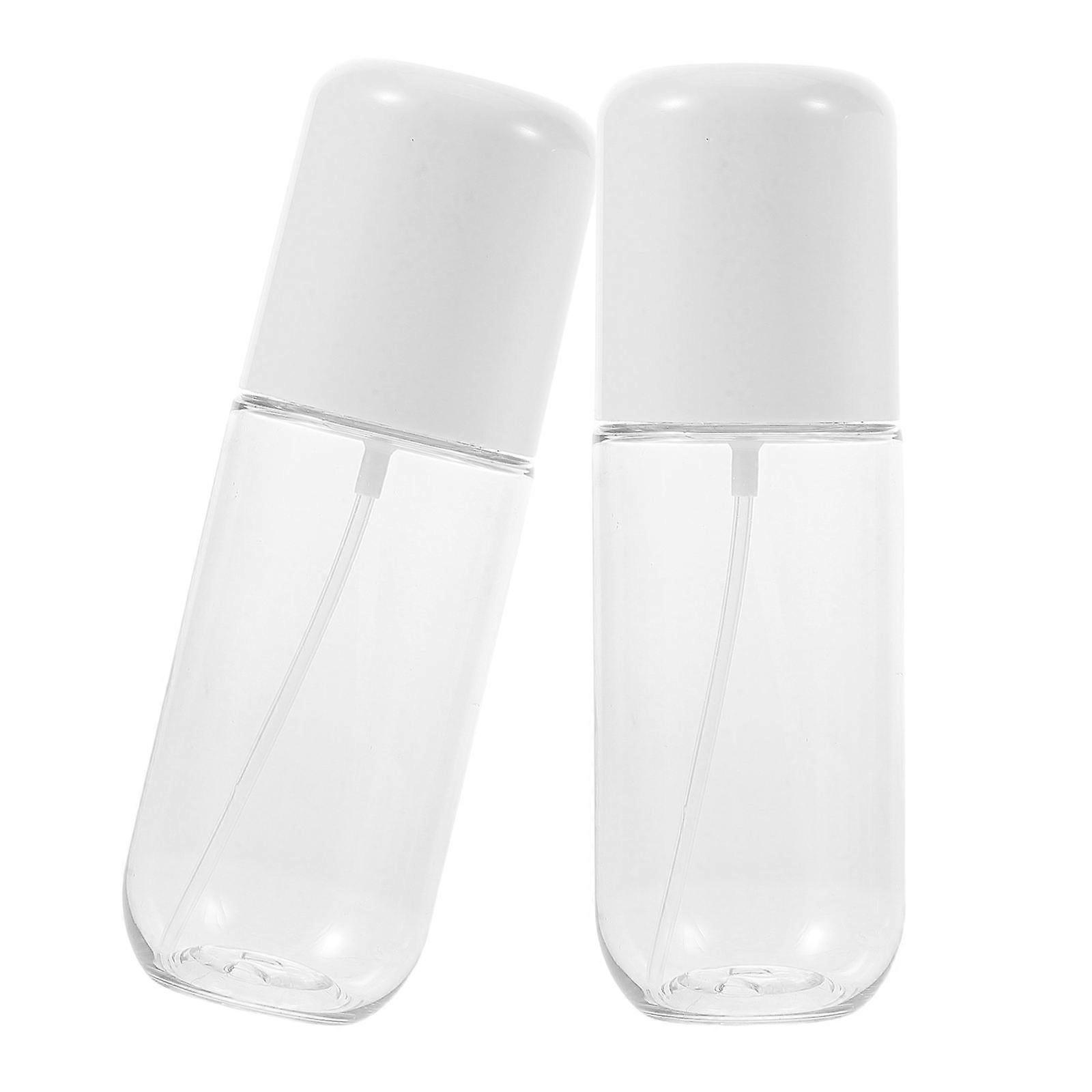 Fine Mist Spray Bottles Pet Refillable for Skincare 2Pcs Transparent Set