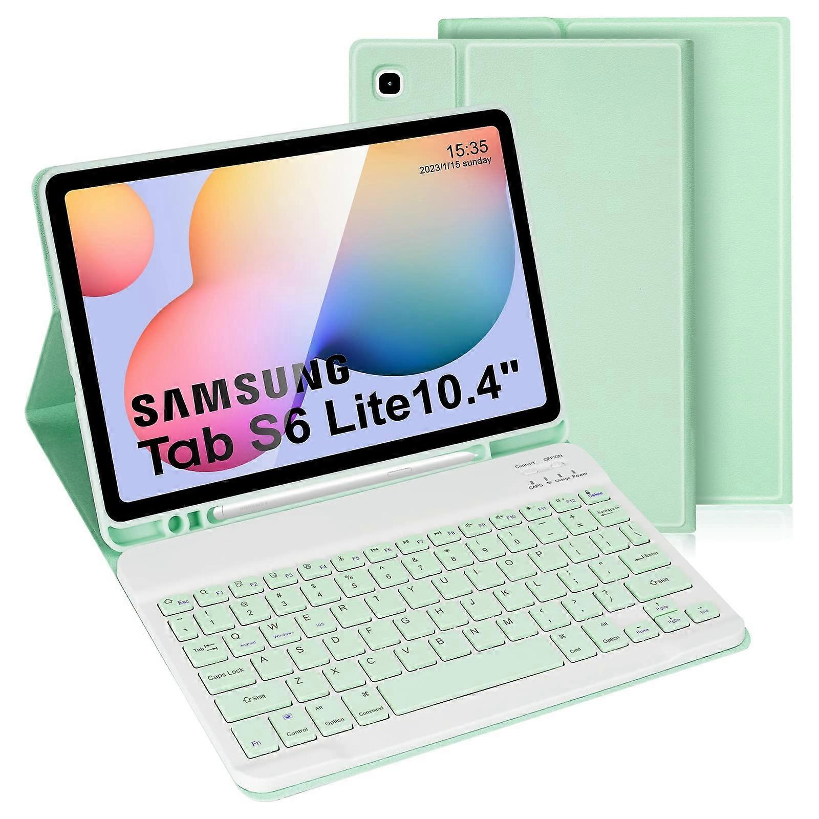 Samsung Galaxy S6 Lite Tablet Keyboard Case with S Pen Holder for Tab S6 Lite 10.4' Green