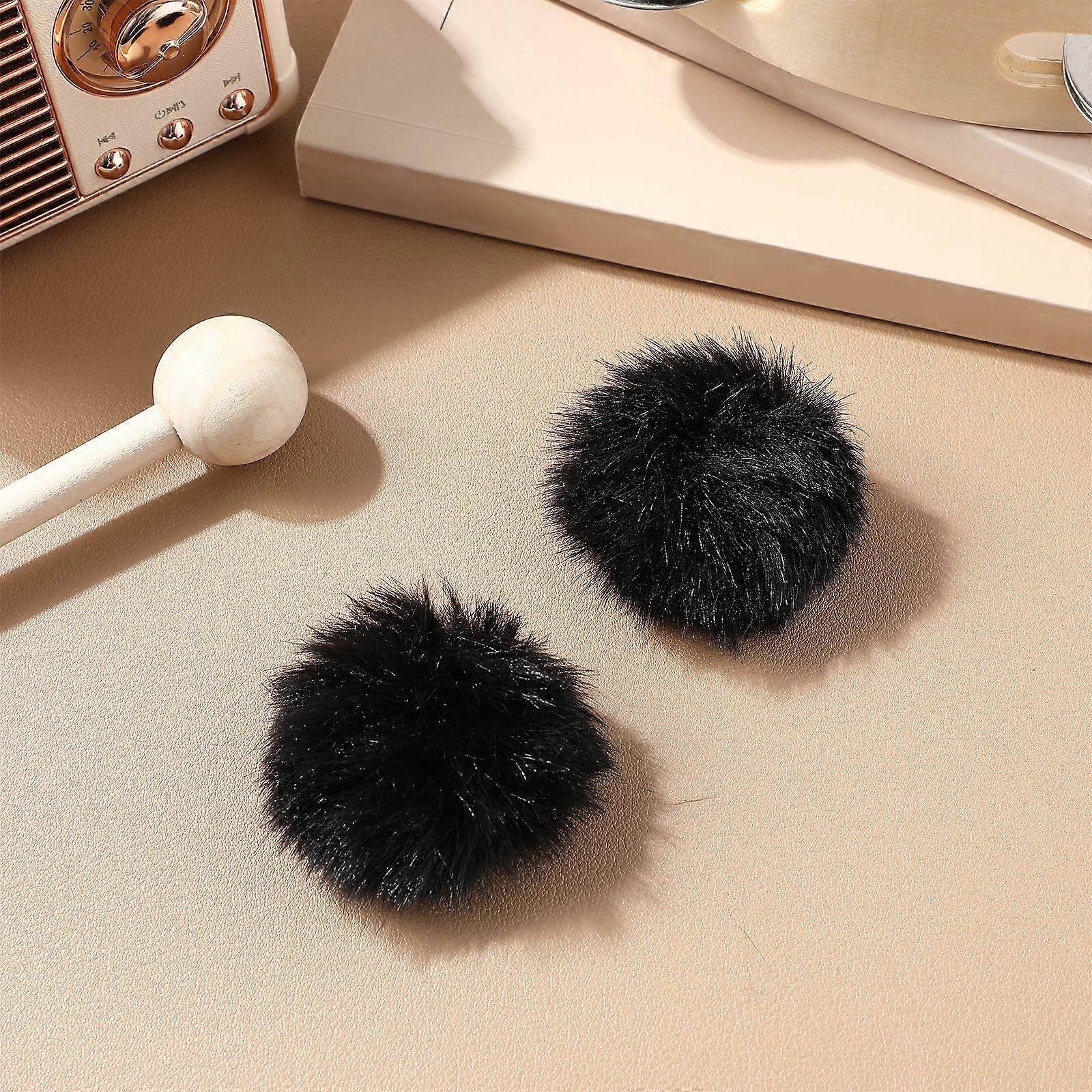 2 Pcs Microphone Windshield Mic Wind Muff Microphone Covers Microphone Furry Windscreen Muff Microphone Pop Filter