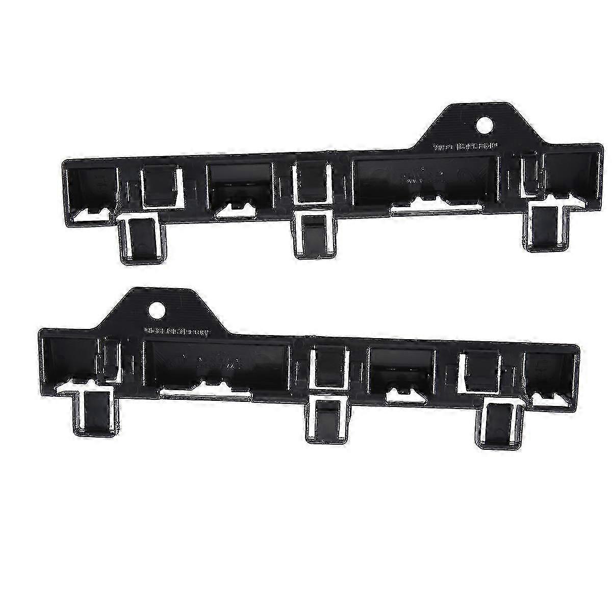 1 Pair of Front Bumper Brackets & Positioning Strips Compatible with BMW 3 Series F30 F31 Models - Black 51777240873