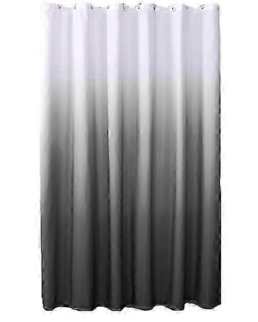シャワーカーテン - 180 * 180cm - カーテン - バスルームカーテン - カビ防止 - 防水 - 取り付けが簡単 - ブラックオンブルカラー - 12フック付き - Pol