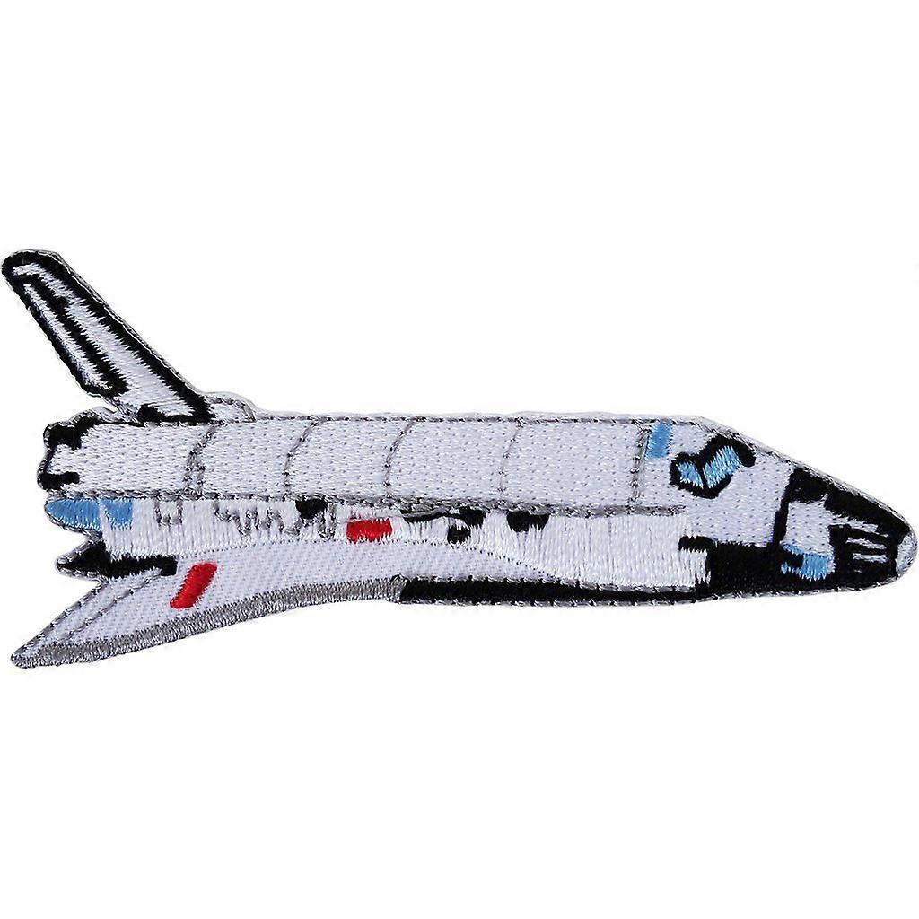 Space Shuttle Patch Iron/Sew On Shirt Badge Embroidered NASA Rocket Spaceship