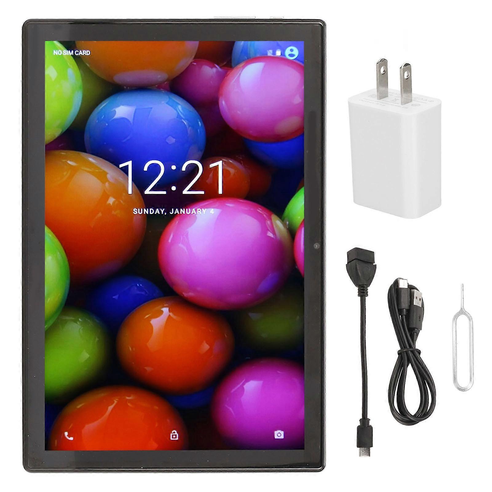 10.1in for Android 11 2.4 5G WiFi Band 8MP 20MP Dual Camera 8 Core CPU 4G Calling Tablet Silver Gray
