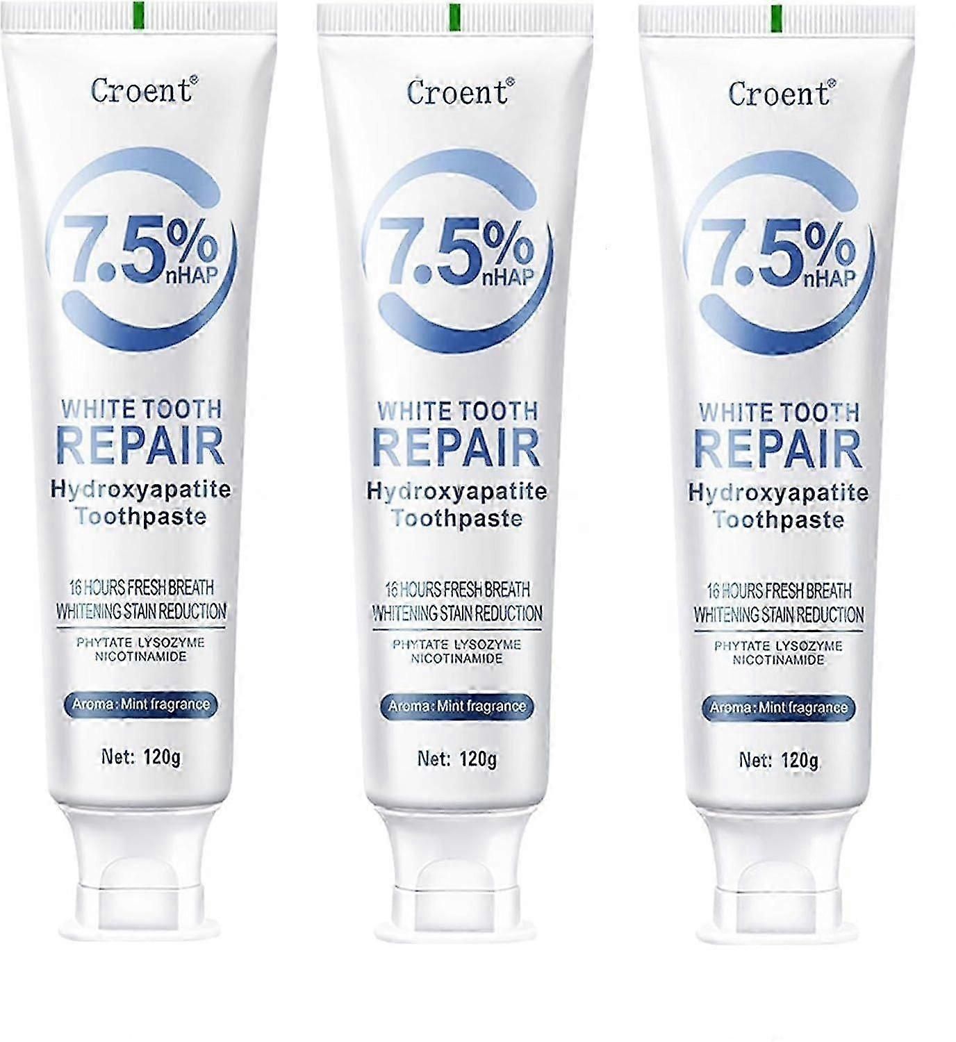Hydroxyapatite Toothpaste, Enamel Protection and Tooth Strengthening, Fluoride Free Hidroxiapatita Toothpaste for Sensitive Teeth