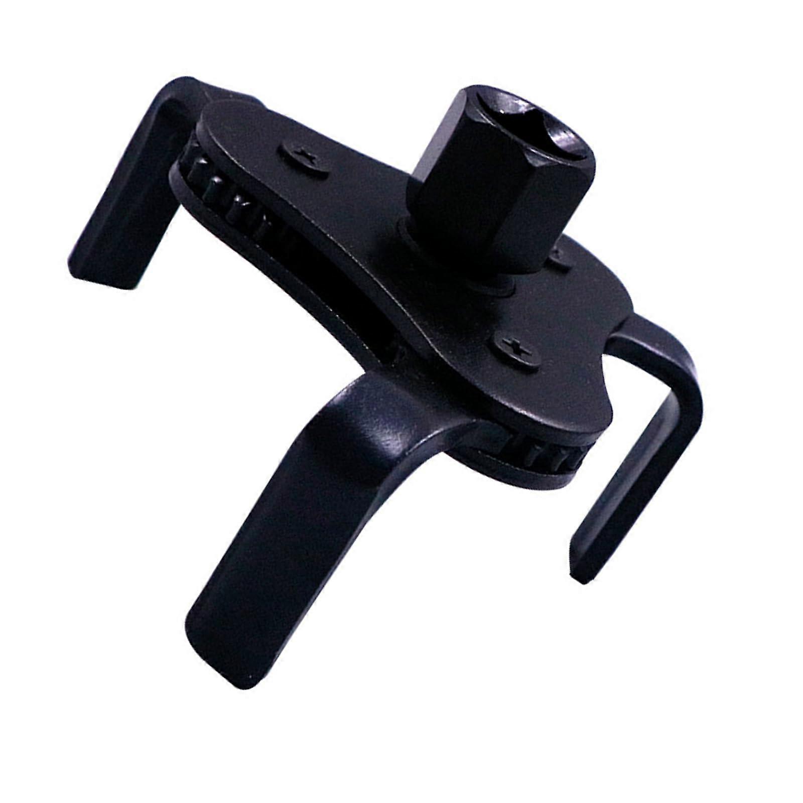 Filter Wrench With ThreeJaw Grip And Flat Feet For Efficient Tight Space Filter Changes, AntiRust Coated Spanner Black