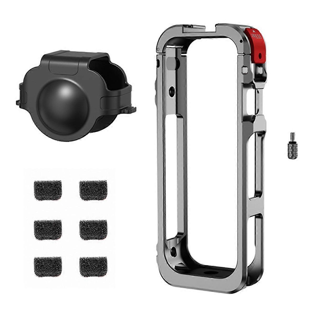 For X5 Metal Frame Action Camera Cage Expansion Bracket Fixing Clip Horizontal Accessories