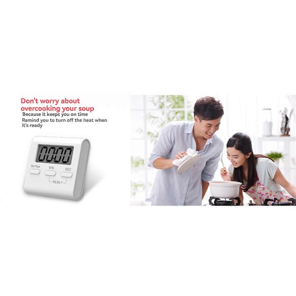 Kitchen Large LCD Digital Kitchen Countdown Timer Stopwatch Alarms Convenient Cooking Alarms Clock