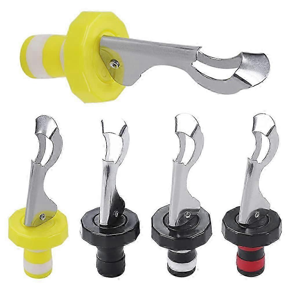 4 Pcs Lever-Arm Bottle Stoppers Wine Bottle Lid Vacuum Plug