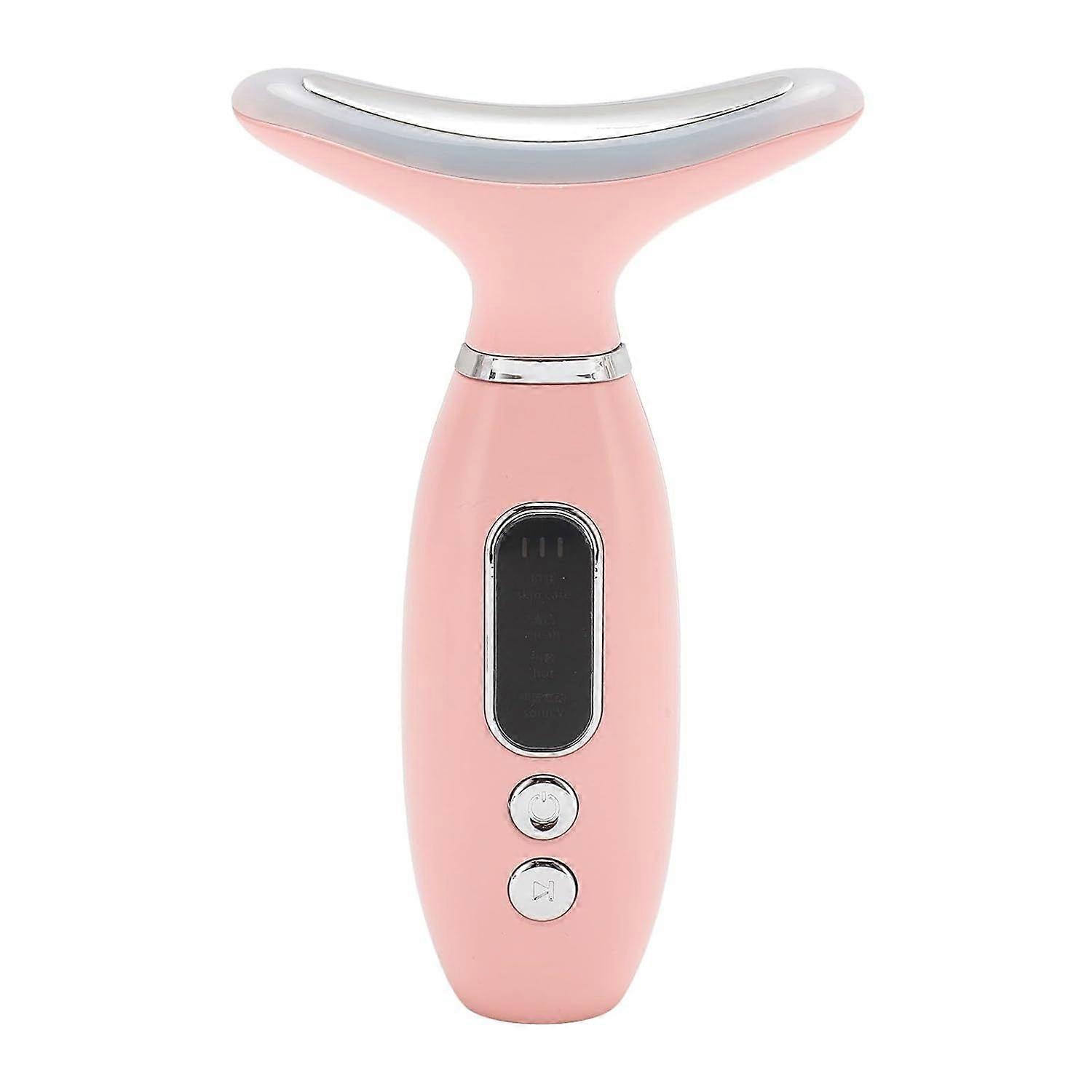 Facial Beauty Massager with Multiple Vibration Levels Skin Activation, Rechargeable Lithium Battery for Face Neck - pink