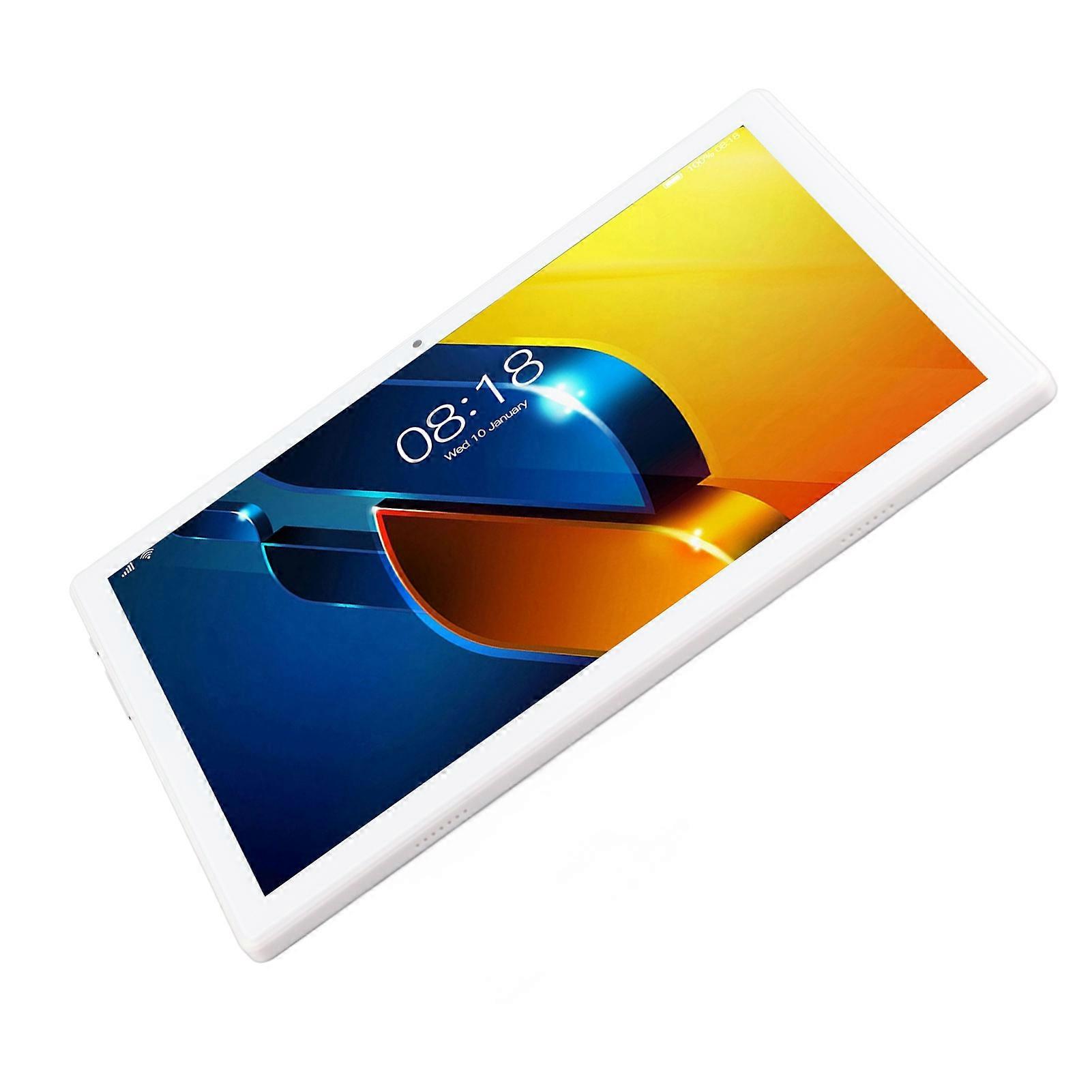 10 Inch White Tablet 6GB RAM 128GB 10 Core CPU 20MP Camera