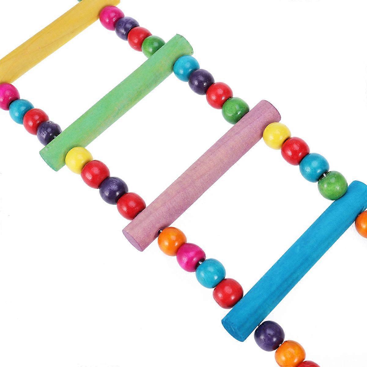 Parrot Swing Toy Wooden Ladder for Parrot Playing 12-Step Climbing Accessory