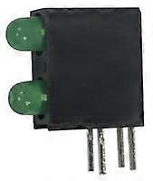 Housing LED with 2 Green LED Circuit Board Indicators, Model L-7104MD/2GD, Pack of 5 Units