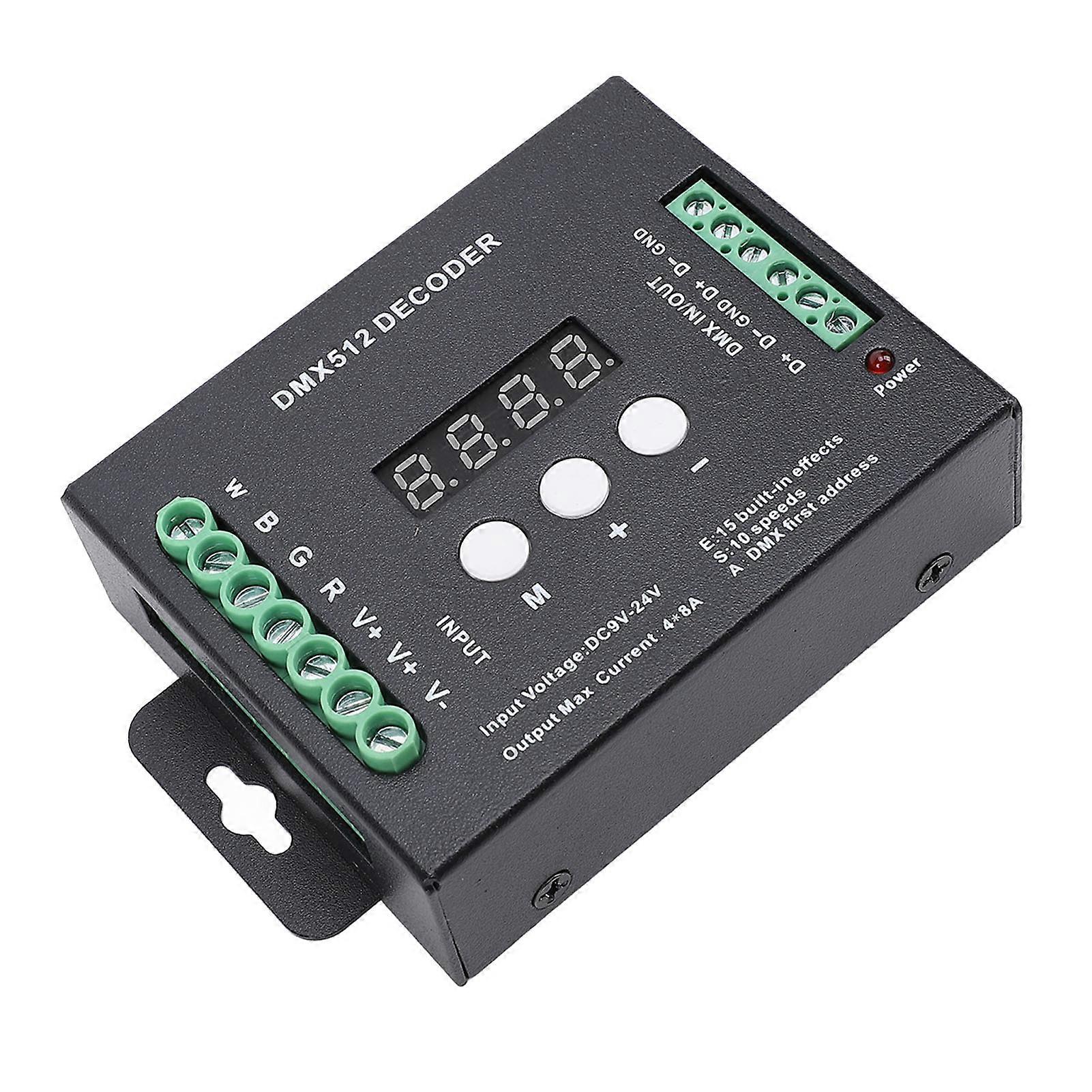 4CH Digital LED DMX512 RGBW Decoder 71x31x110mm 192W/384W