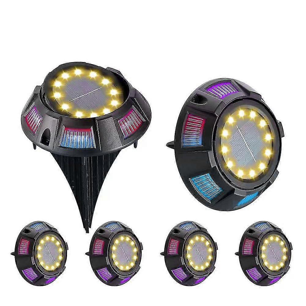 4 Pcs Solar Garden Lights Led Color Changing Floor