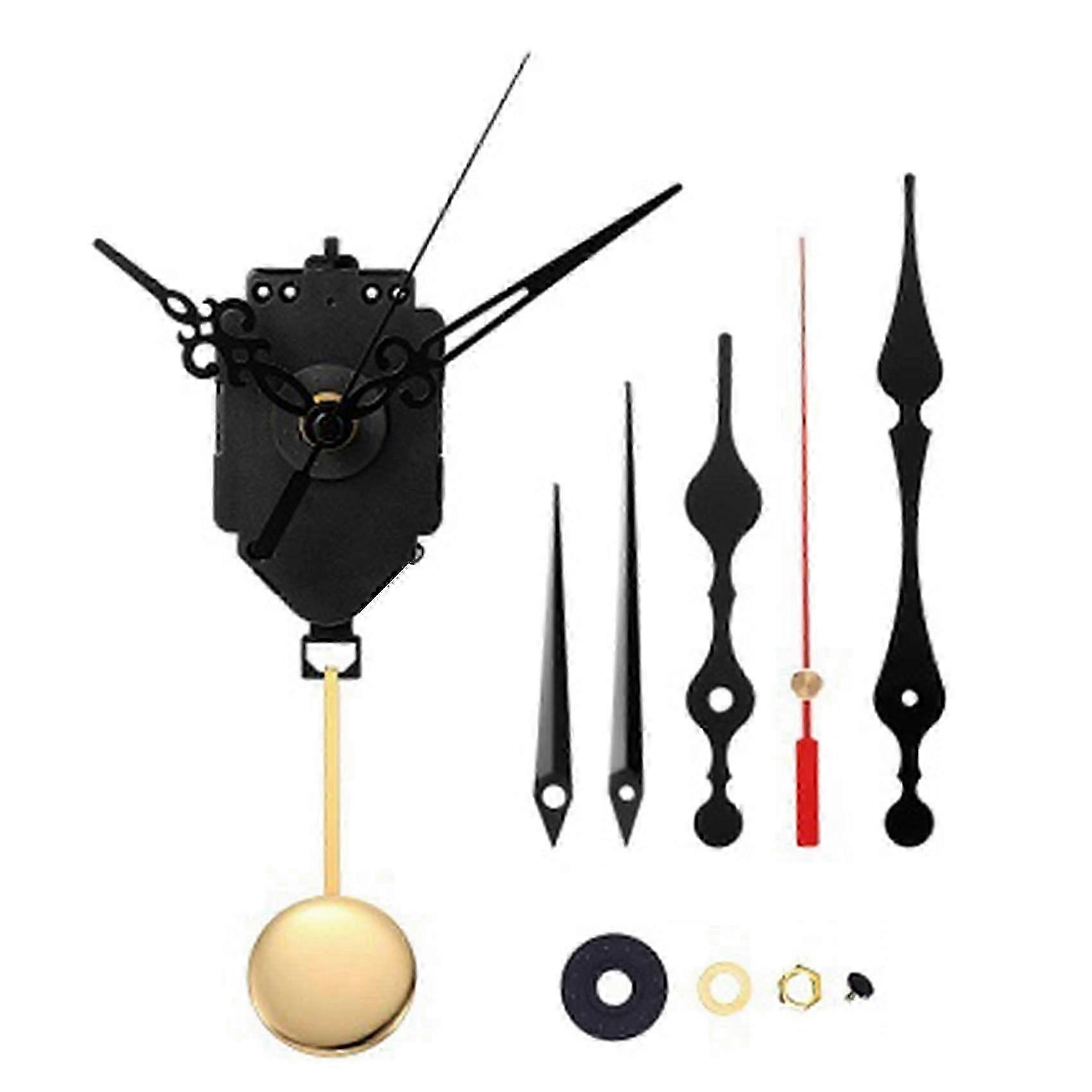2025 Quartz Pendulum Clock Movement Mechanism DIY Kit with 3 Pairs Different Hands for Wall Clock Repair