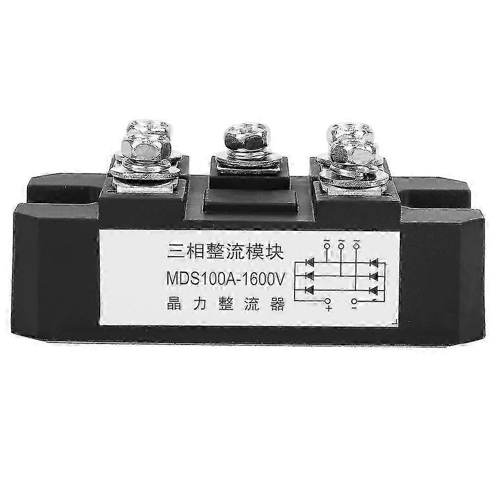 MDS-100A 1600V Bridge Rectifier, 5 Terminals 3 Phase Full Wave Diode Module Bridge Rectifier for Three Phase Rectification 6XWR4