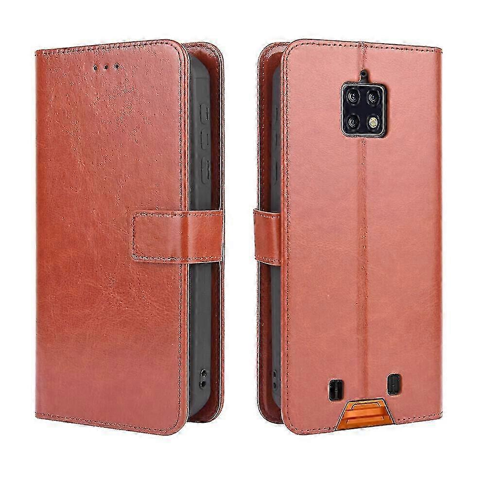 Oukitel WP6 Leather Flip Wallet Case with Magnetic Closure, Card Slots, Shockproof PU Cover
