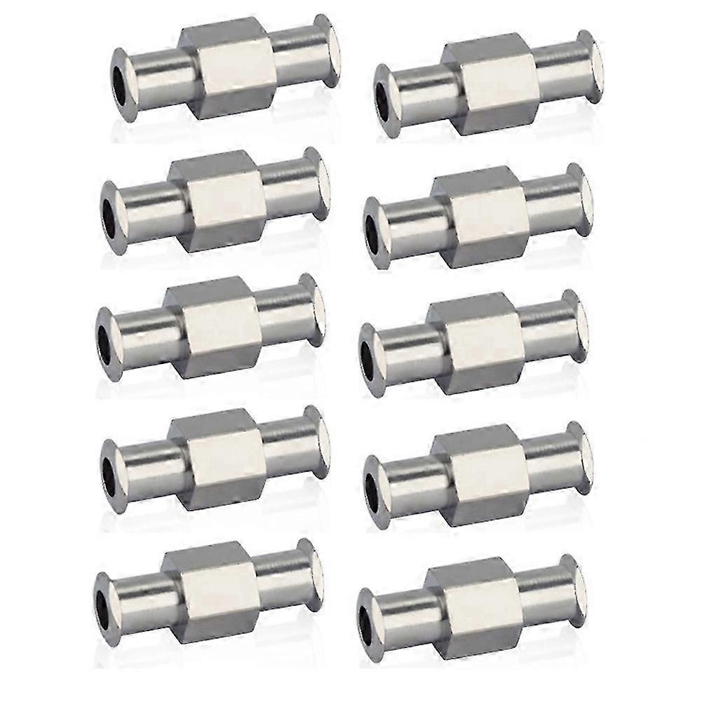 10pcs luer lock syringe connector metal double joint adapter for pneumatic