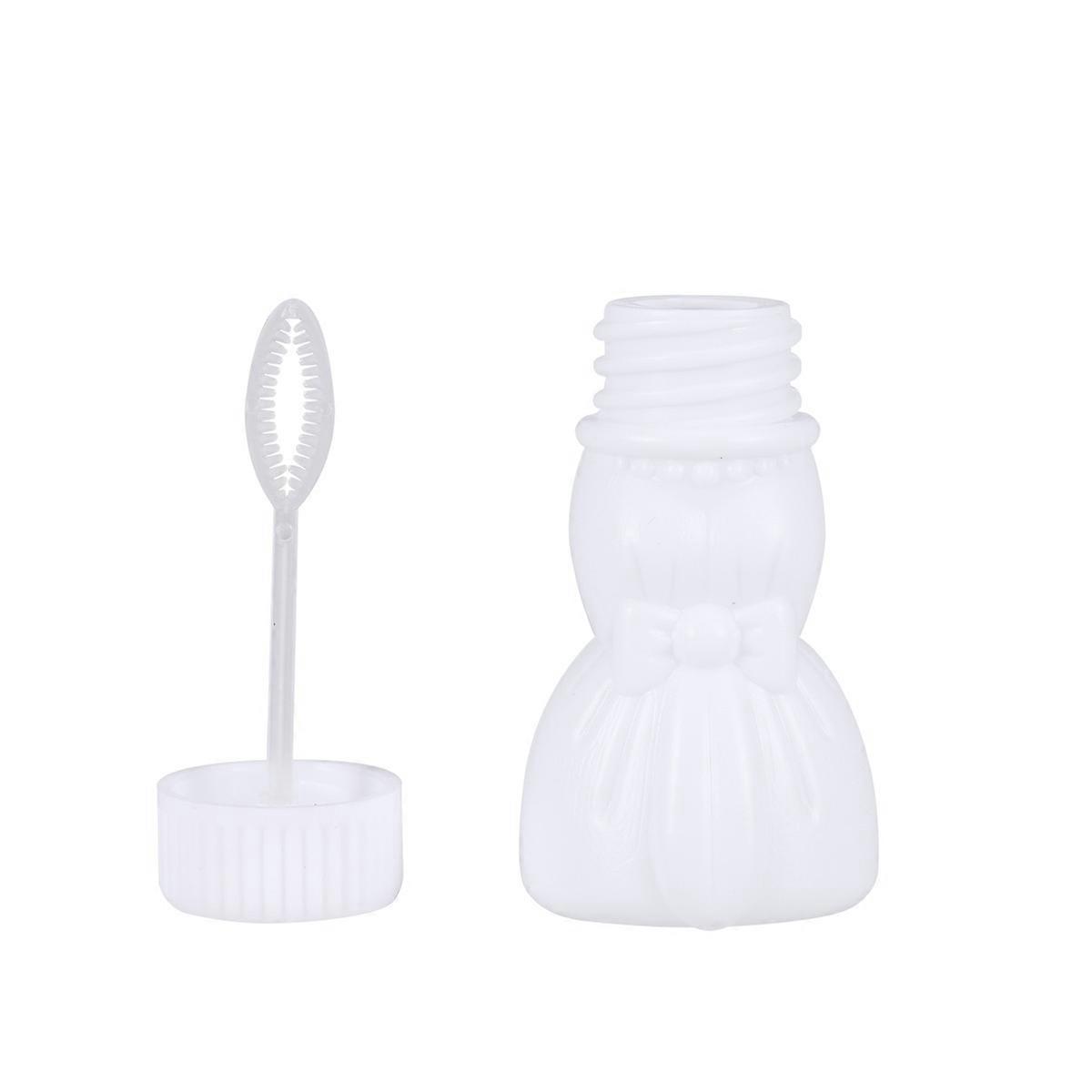 Stick for Bubble for Playing White Wedding Dress Shape 10Pcs Bubble Wands