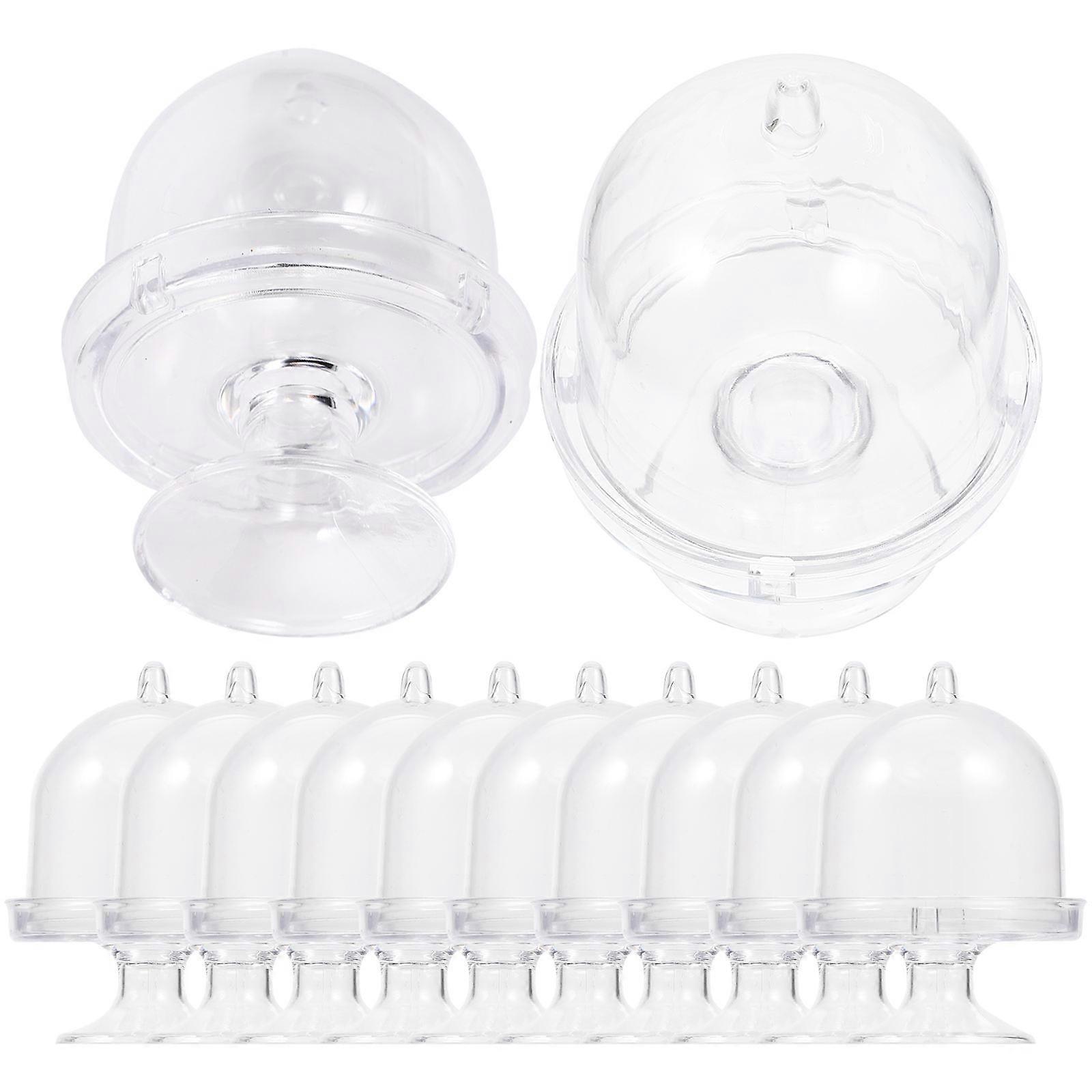 Mini Cake Cover Decor Transparent Plastic Covers for Decoration 12Pcs