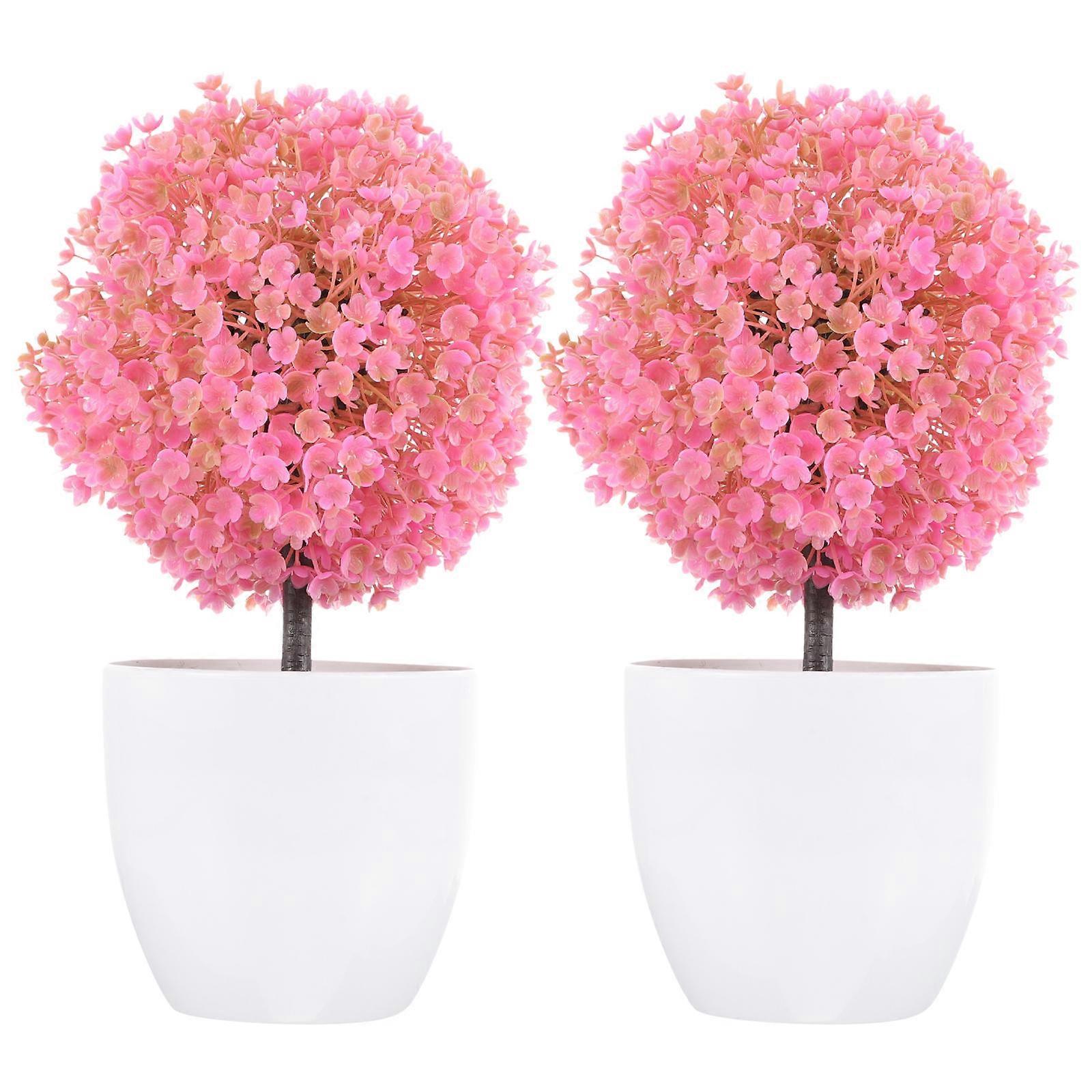 Fake Potted Plant Artificial Bonsai for Decoration 10Pcs Set
