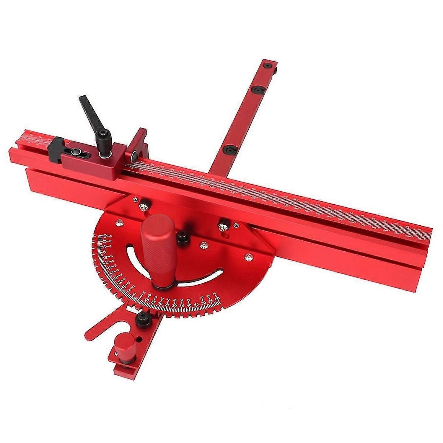 1 Set Miter Gauge and Fence with Track Stop Sawing Assembly Angle Ruler for Table Saw Router Woodwor