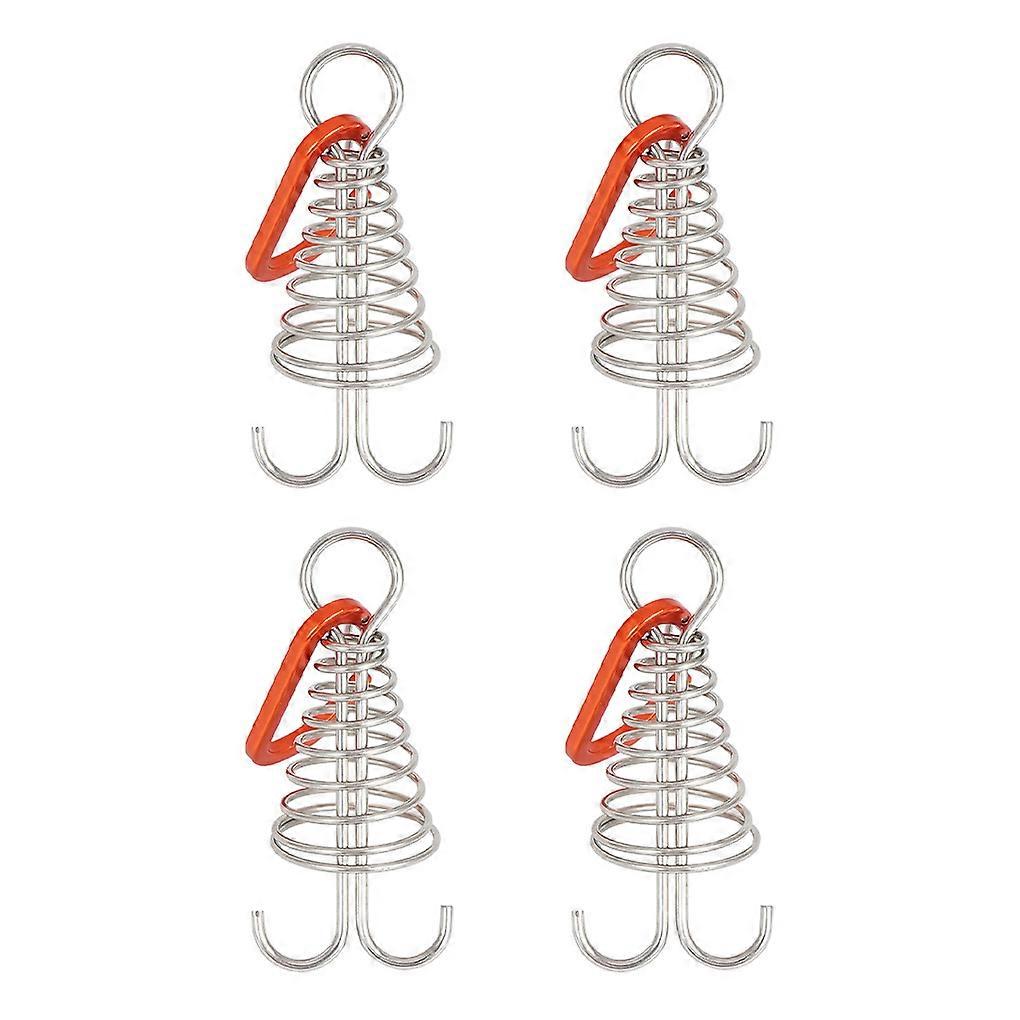 Spiral Spring Octopus Deck Peg with Carabiner Hook Adjustable Tent Equipment