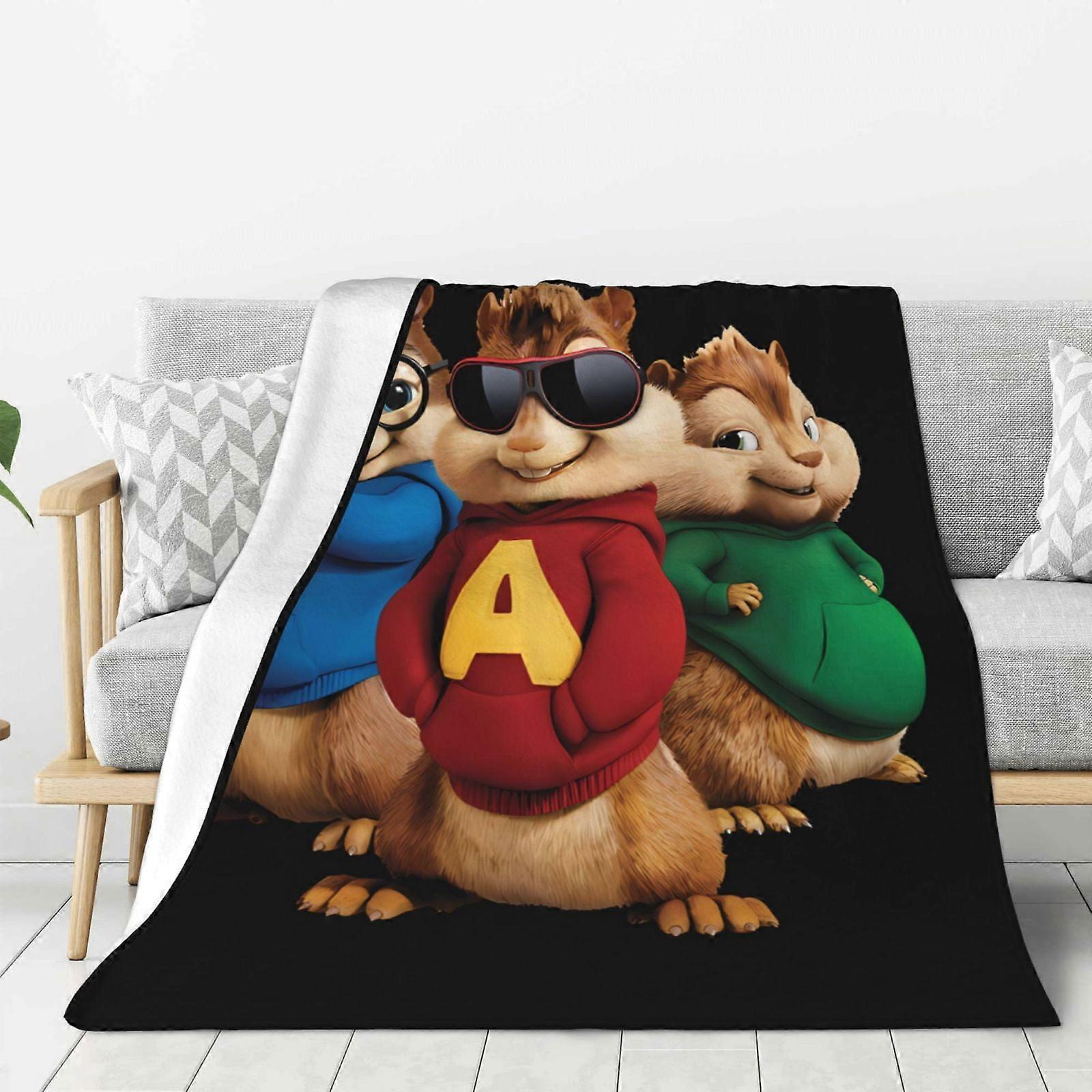 Alvin And The Chipmunks Comfort Blanket, All-Season Lightweight Blanket, Ultra Plush, Soft, Flannel for Couch, Sofa, Bed, Travel,Blanket