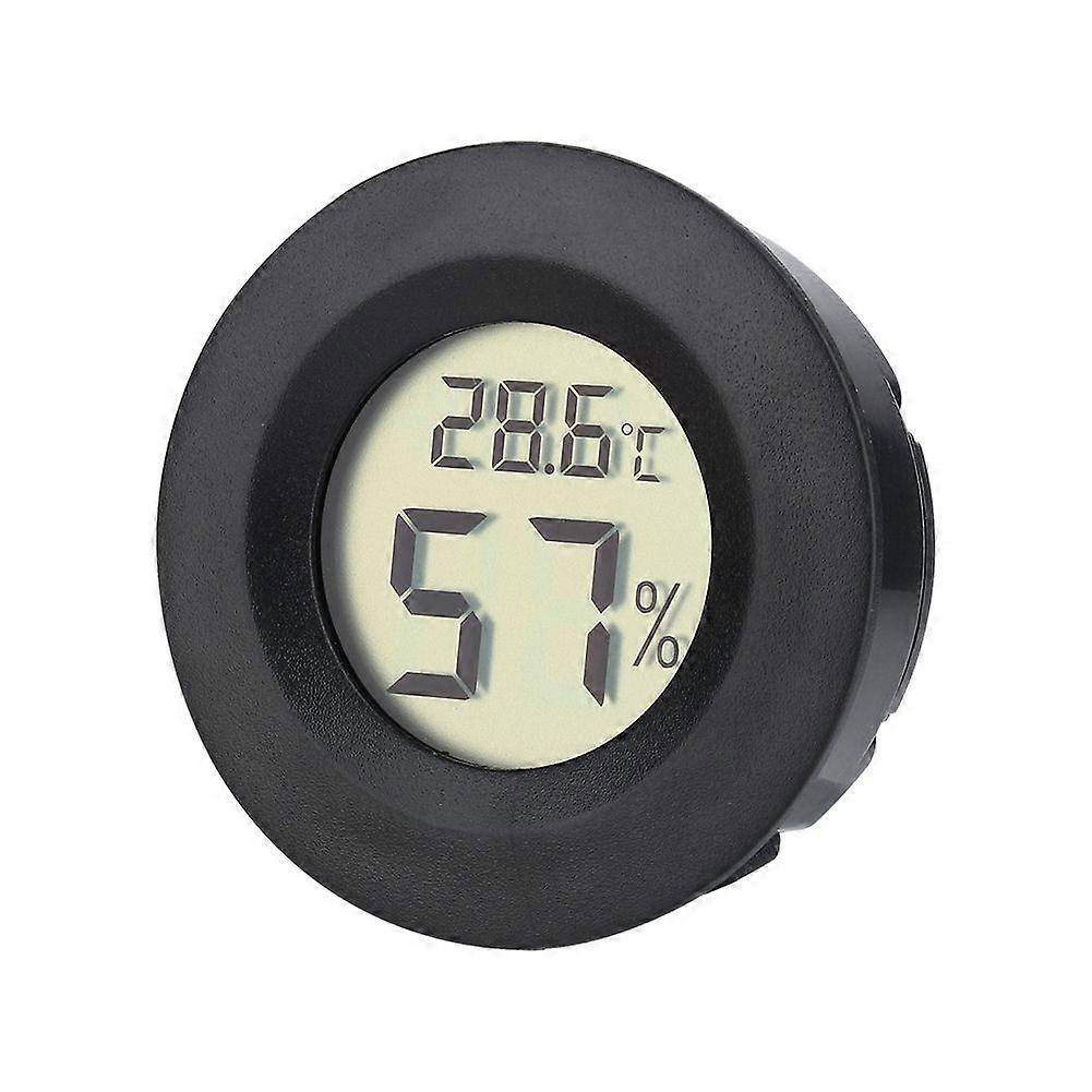 Hilitand Digital Cigar Humidor Hygrometer Thermometer Black Round Face Stock Offer