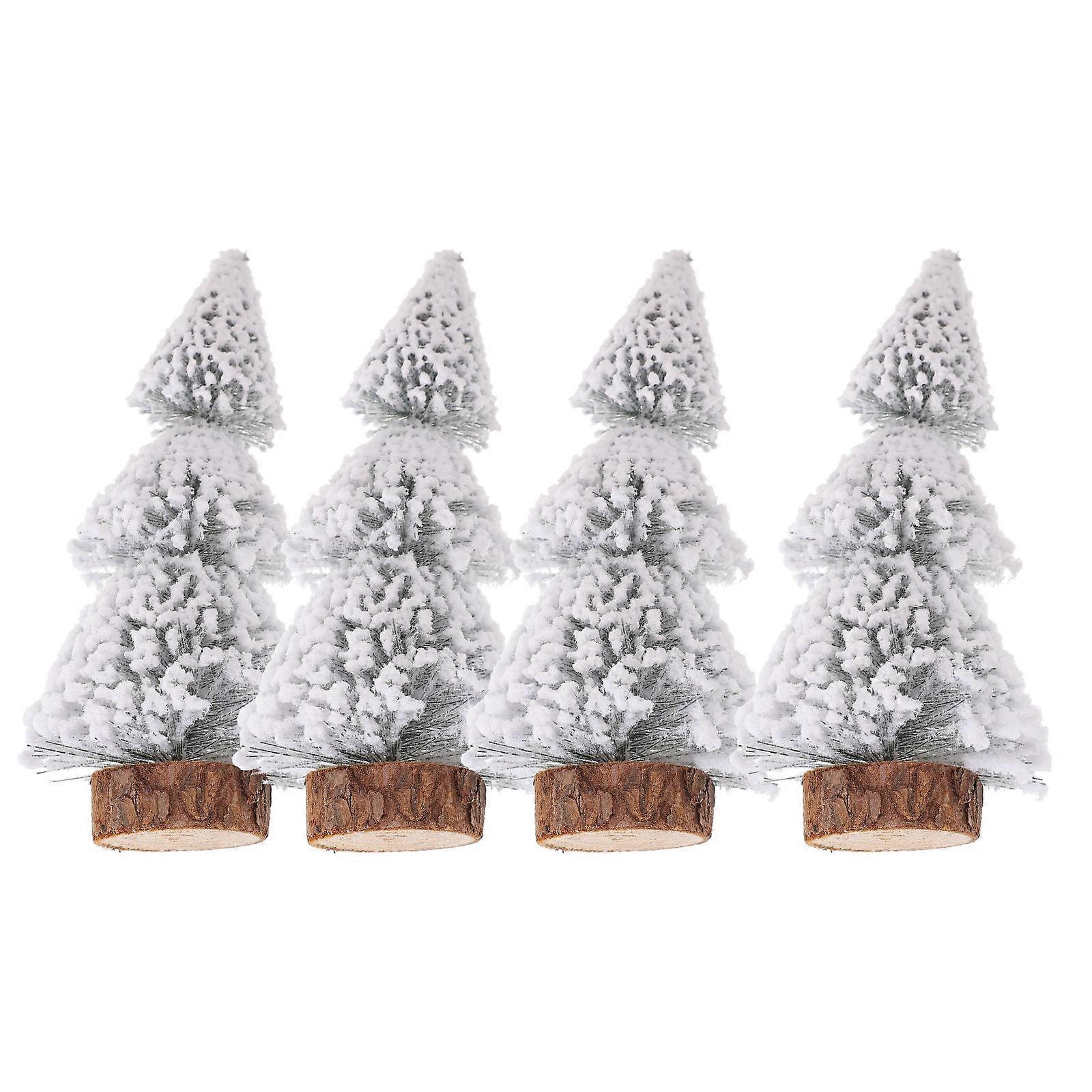 Tabletop Christmas Tree Miniature Pine Tree for Holiday Decor 16Pcs Set