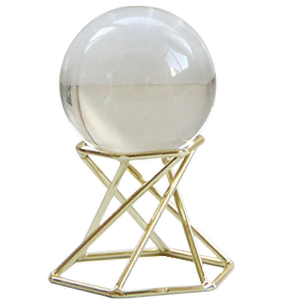 Decorative Glass Sphere for Desktop Use 2Pcs Clear Glass Ball with Stand