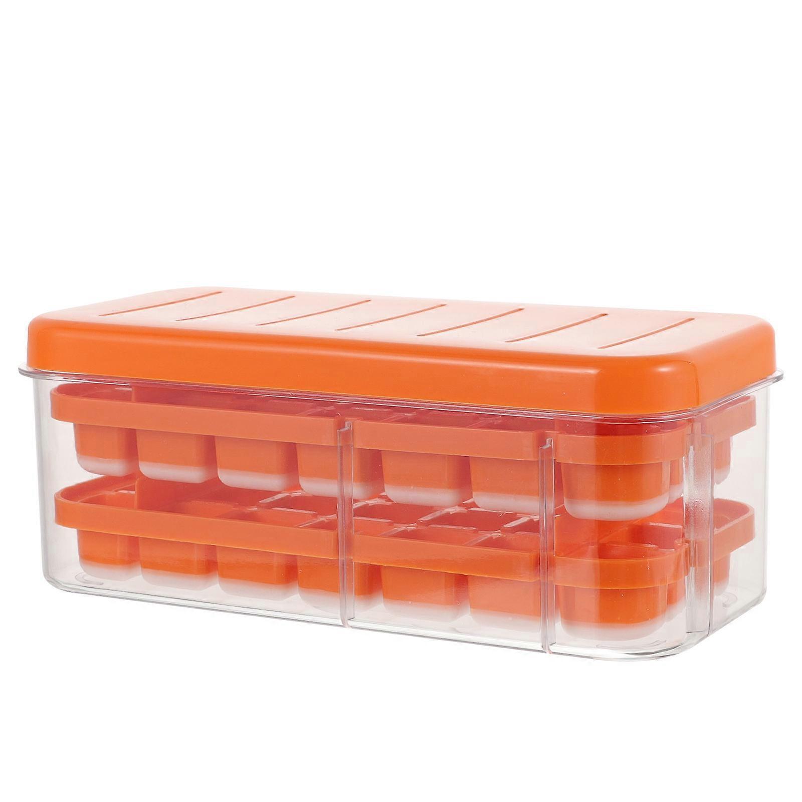 Rectangular Ice Container With Lid For Parties 9.1X4.3X14.2in Flavor 4Pcs