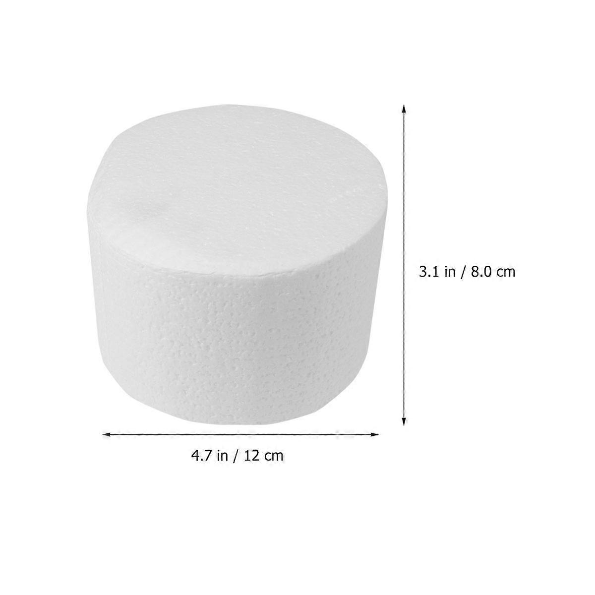 Faux Cakes Diy Decorative Material Round Shape Foam 12cm in Diameter 8cm Height For Arts and Crafts Projects 1Pcs