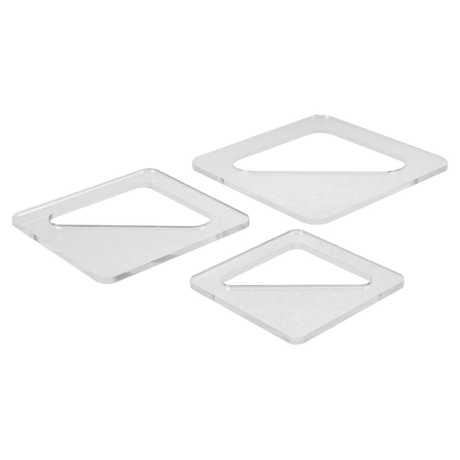 Acrylic Cutting Board Handle Template For Kitchen 7.00X7.00X0.40CM Triangular Reusable Tool For Accurate Cutting 9 Pcs