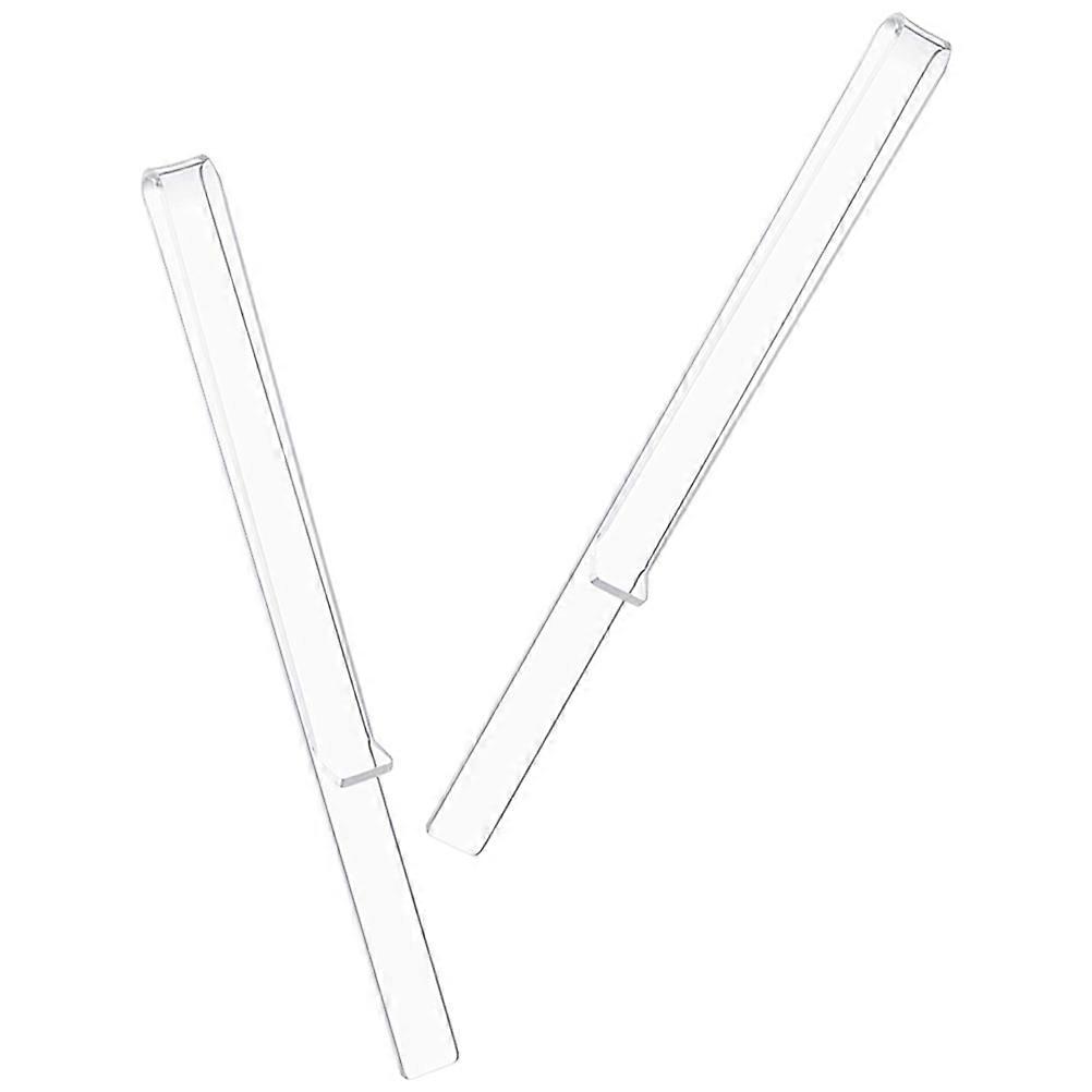Clear Music Clips 1 Pair Sheet Music Holders Easy Reading Transparent Acrylic For Musicians 21.5x1.5cm