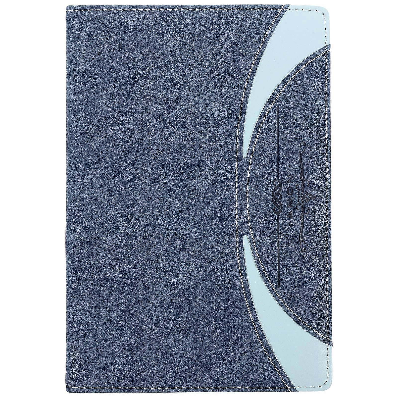 Schedule Notebook 3Pcs Navy Portable Planner For Home Office Travel Rectangular Writing Diary Recording