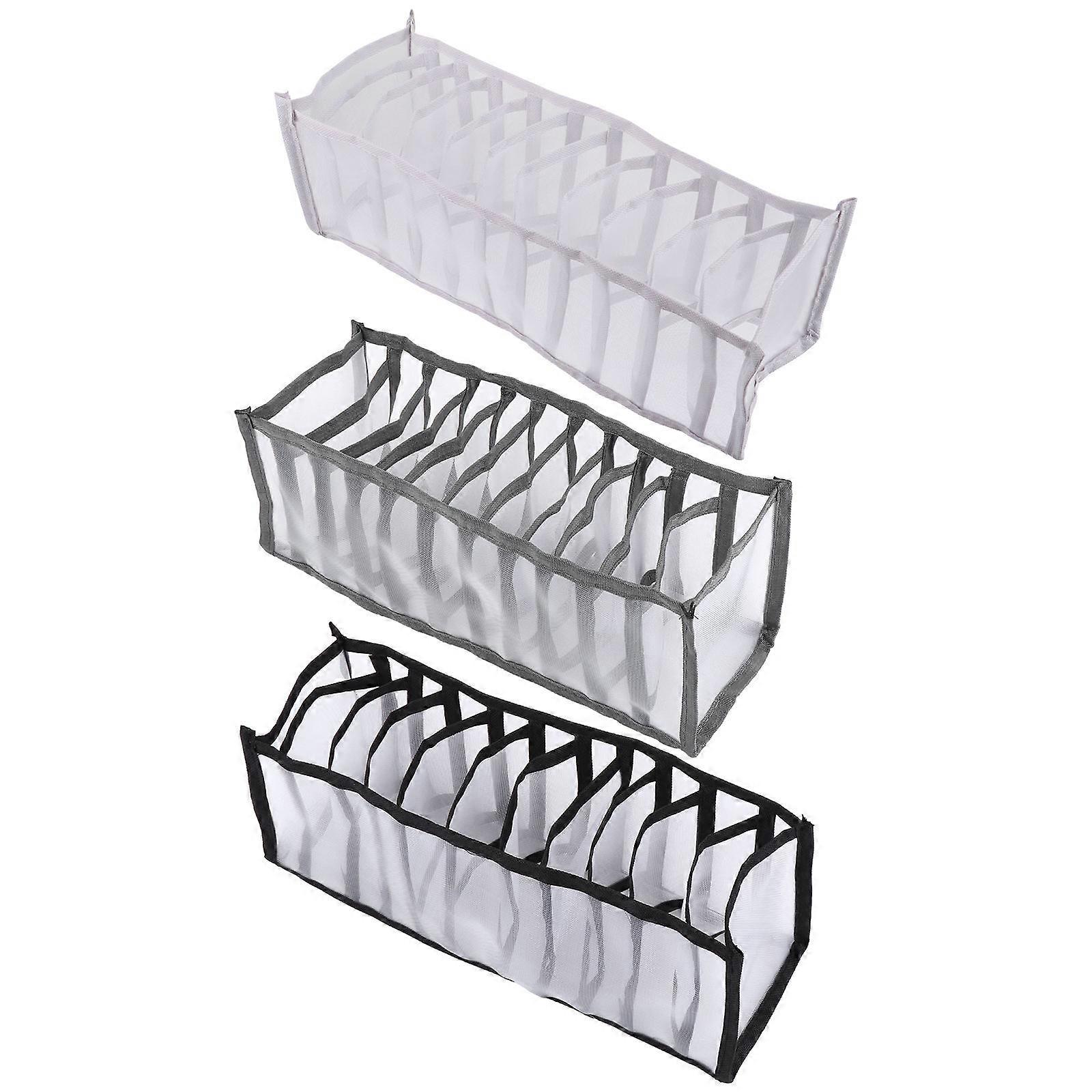 Socks Storage Boxes Nylon Organizers for 6Pcs Home Use