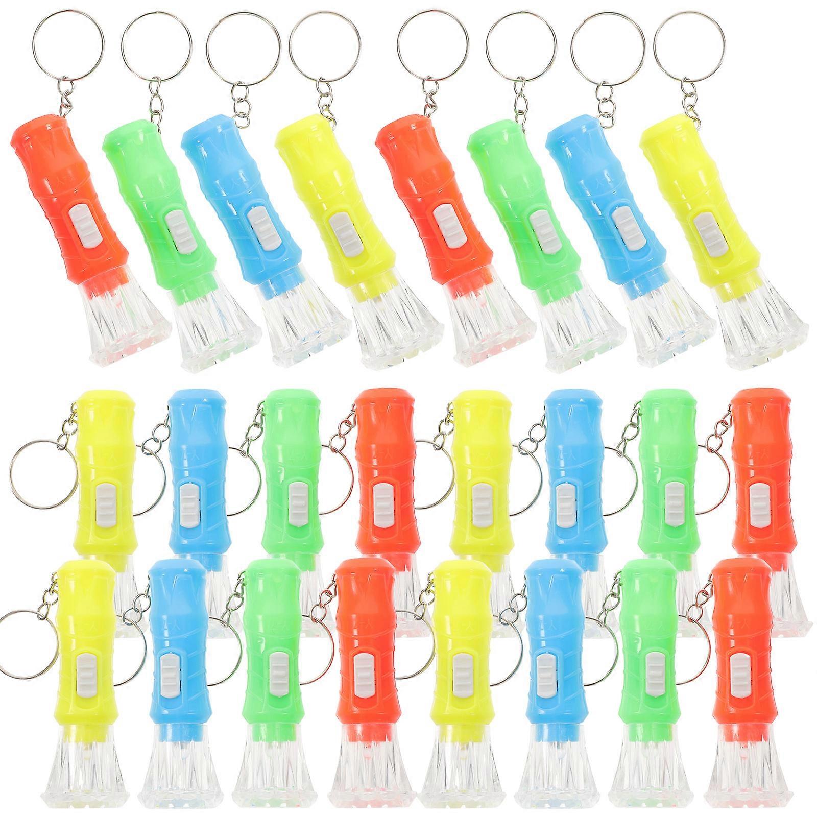 Mini Flashlights Keychain 100Pcs Keyring Design Ideal For Emergency Situations Assorted Color Small Compact Design