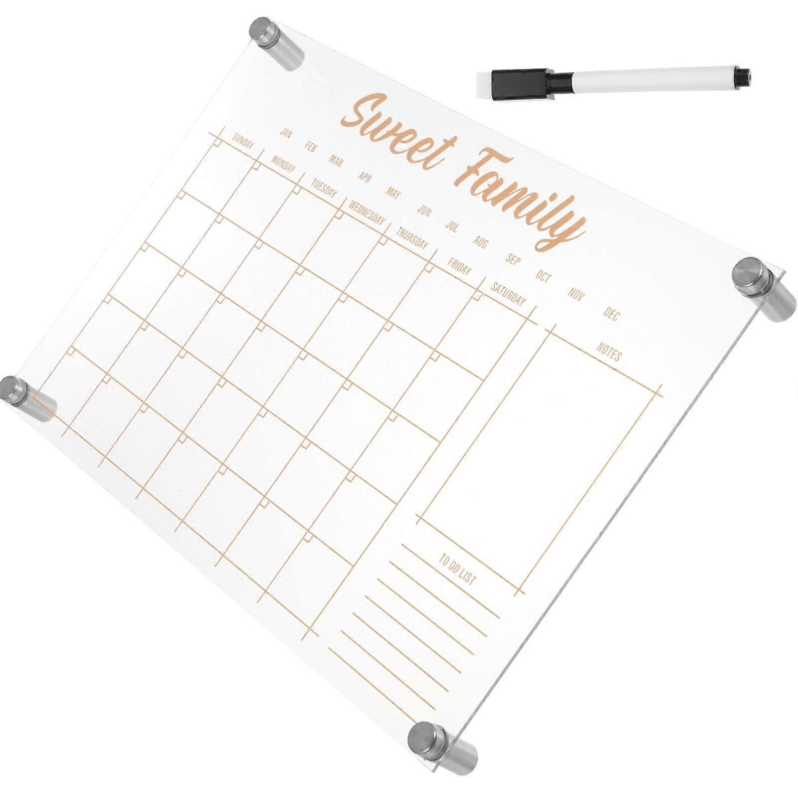 Eraseable Message Board Simple Design Desktop Whiteboard for Home and Office 29.7X21CM 1Set