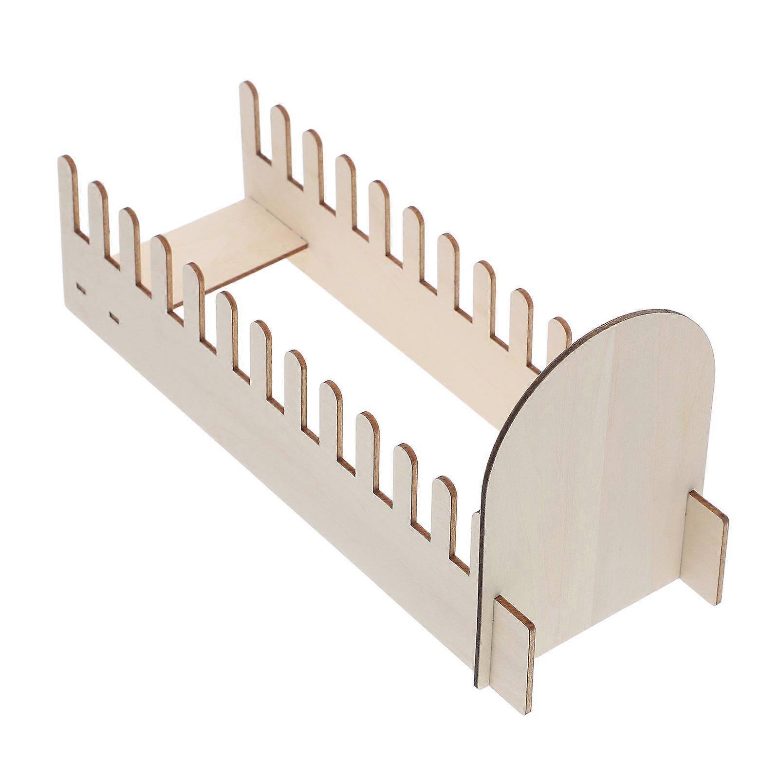 Countertop Card Stand Wooden Greeting Rack for Organizing 2Sets 12 Slots