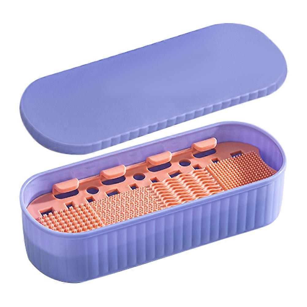 Makeup Brush Cleaning Box for Makeup Tool Cleaner 5Pcs Holder