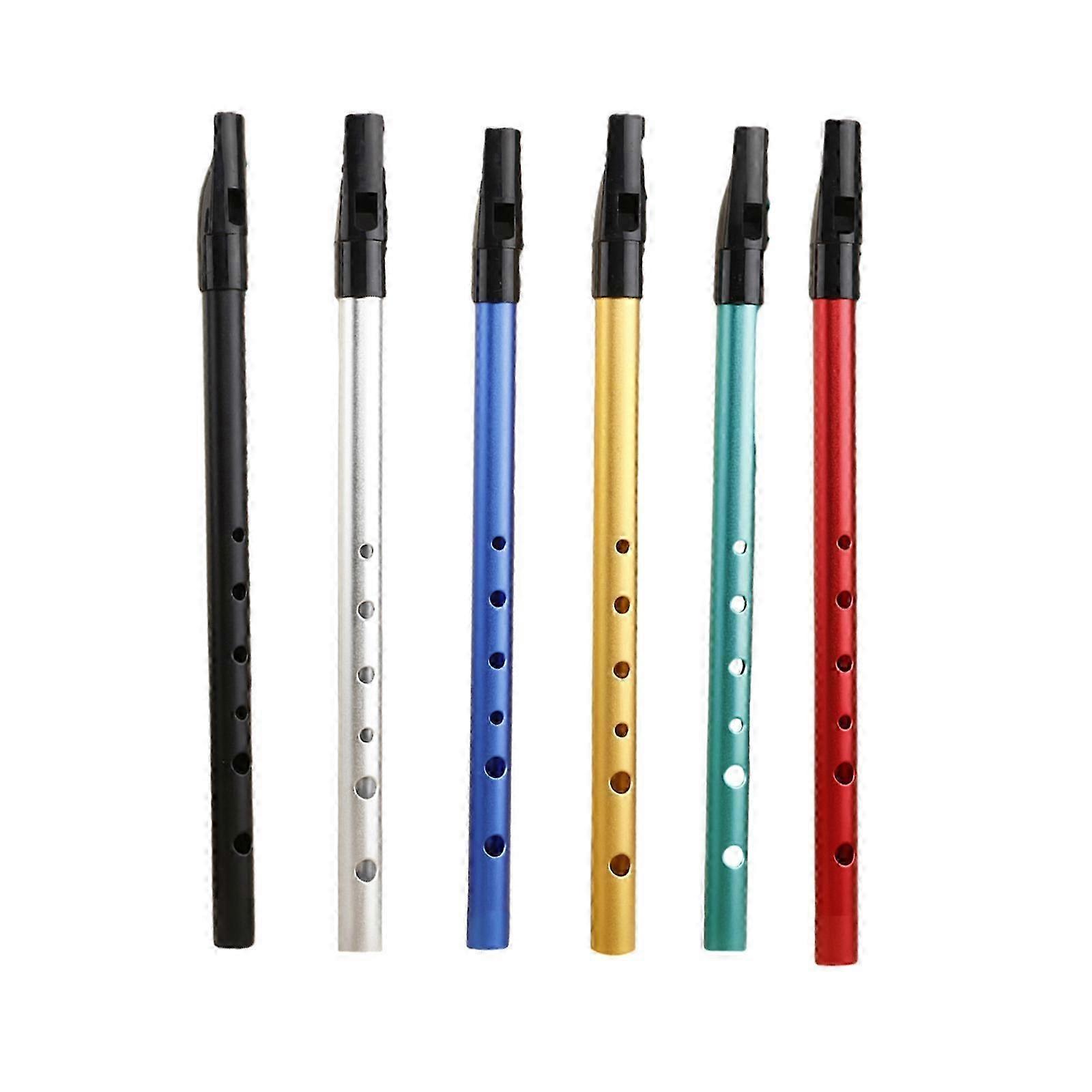 Irish Whistle Flute 6 Hole Flute C/D Key Irish Whistle Tin Penny Whistle Flute Instrument Woodwind for Beginners Black 2025