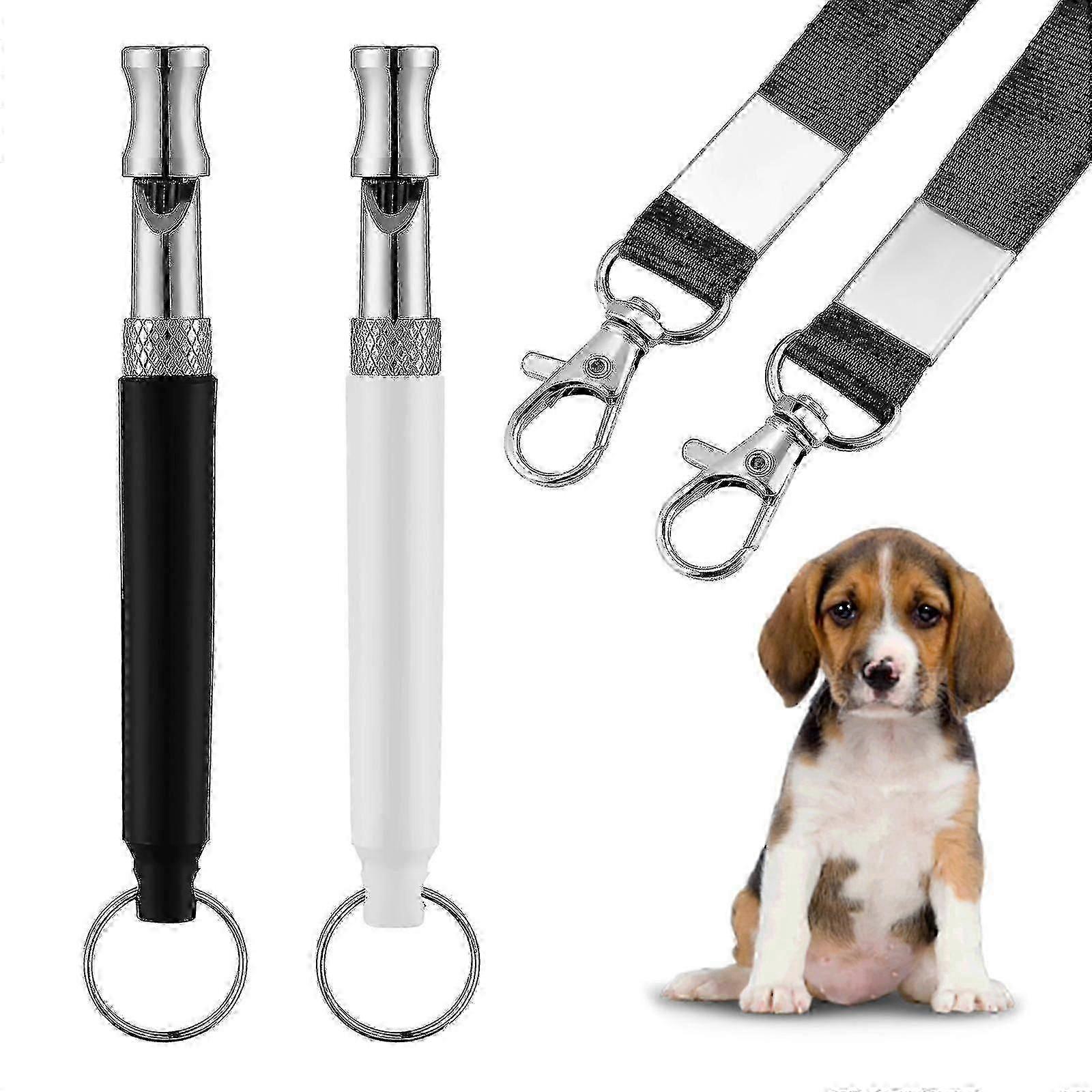Adjustable Ultrasonic Dog Whistle for Barking Control and Recall Training, Professional Silent Tool with Black Finish