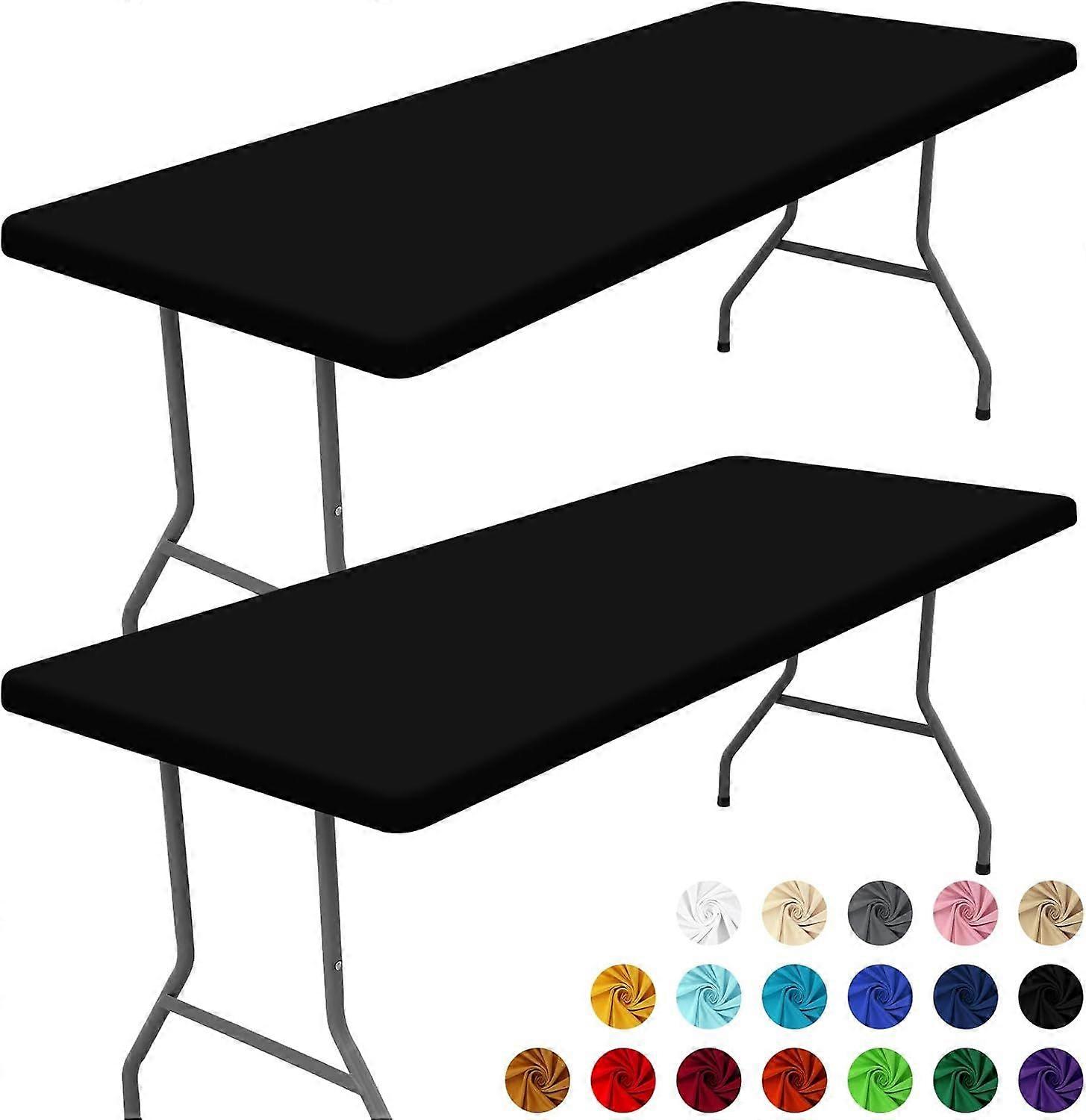 2025 Latest Model Spandex Picnic Table Cloth 2 Pack, Elastic Fitted Tablecloths