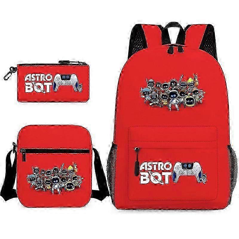 2025 3pcs Astro Bot Youth Schoolbag Space Robot Backpack