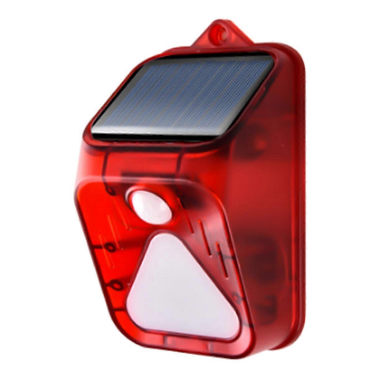 Vandtæt Solar Powered Alarm Light Motion Sensor Detektor Sirene Strobe Alarm