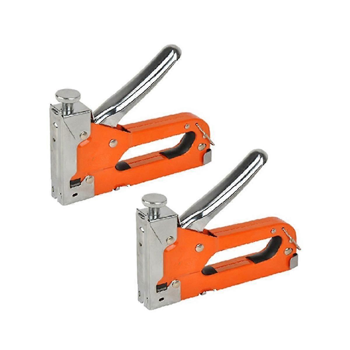 2 Pcs Stapler Furniture Frame 1 Nailer Stapler 80 Staple Wood Tool Hand In Fix Tool Stainless Stapler Tool Orange
