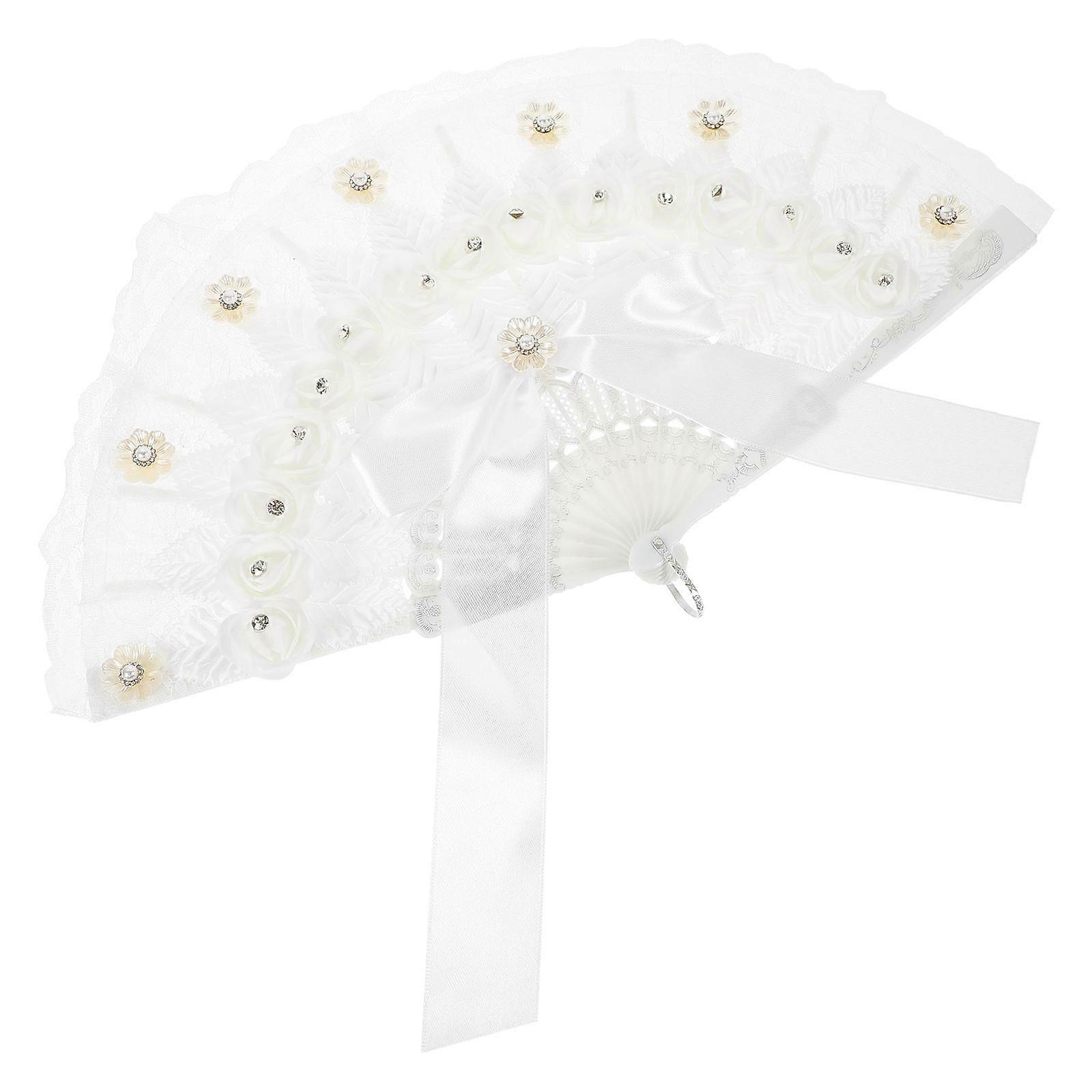 Hand Fan Lace Folding Fan 3Pcs with Elegant Flower Design for Performance
