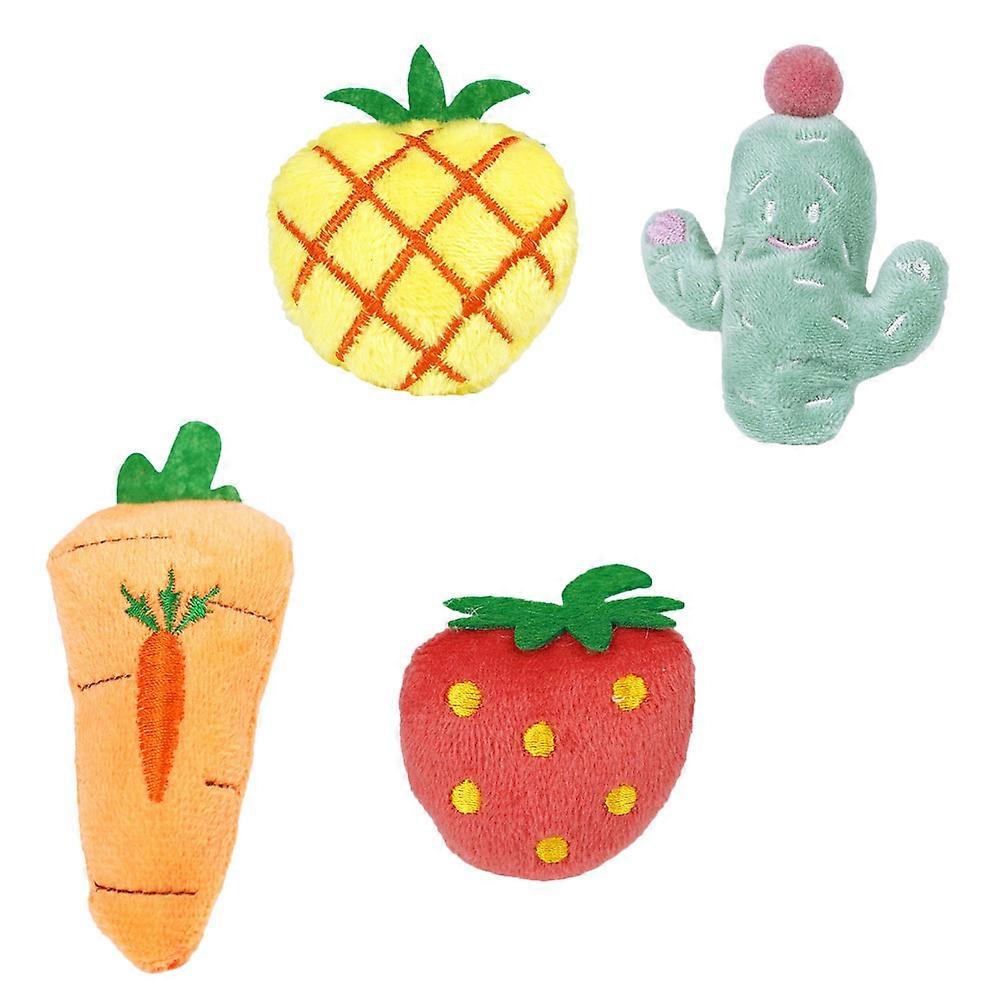 Pet Cat Chew Toy 8 Pcs Plush Toy Shapes Boredom Relief Indoor Play for Pet Owners